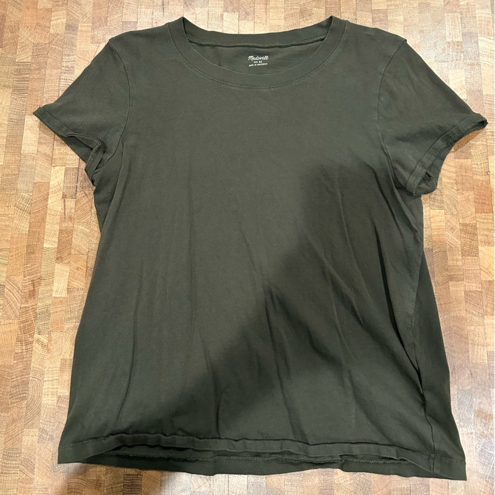 Madewell T-Shirt Green Size Medium